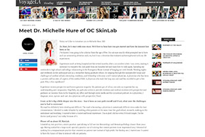 Screenshot of 'Meet Dr. Michelle Hure of OC SkinLab' article